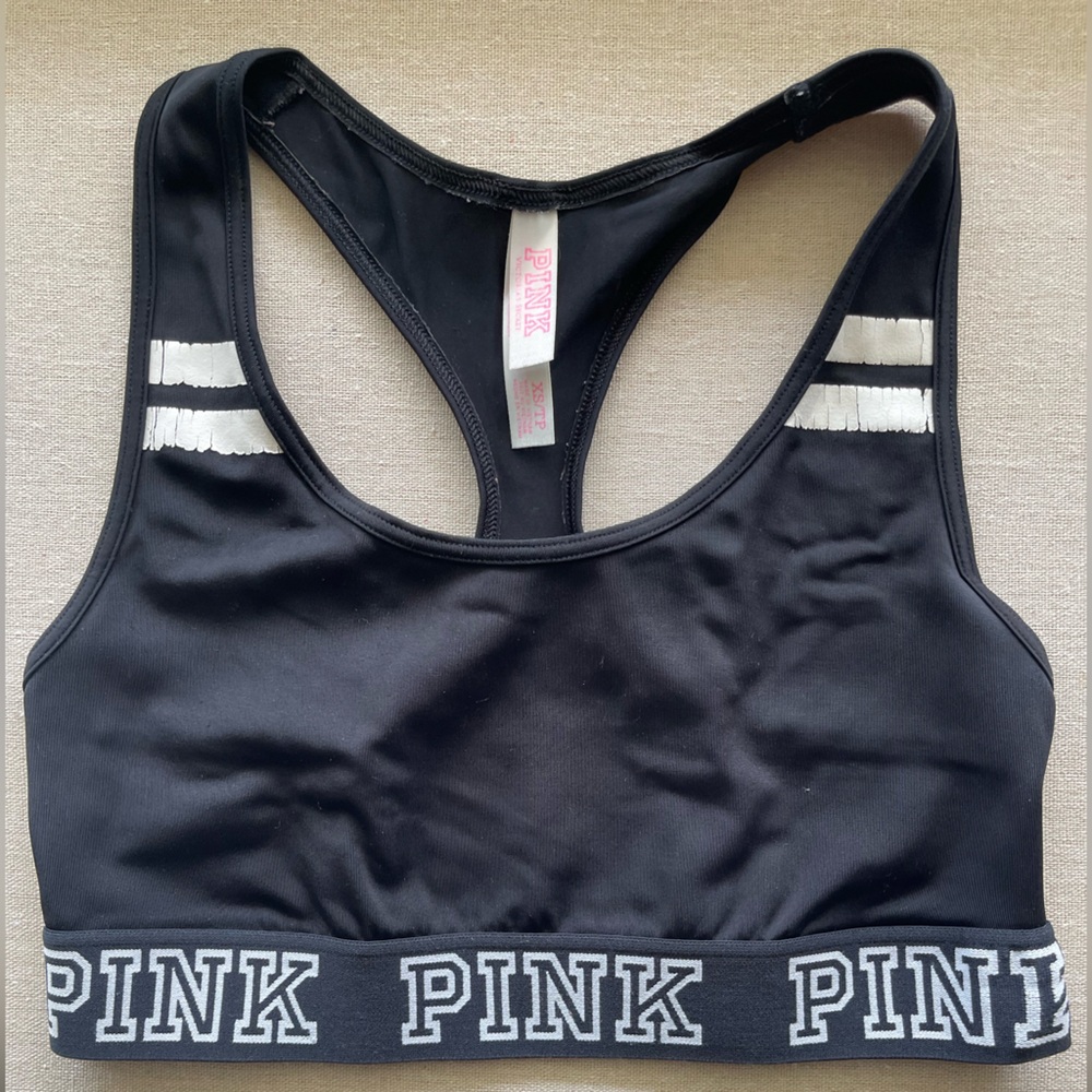 PINK Victoria’s Secret XS Black Sports Bra